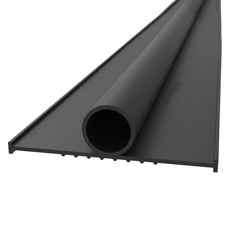 BOWSEN Garage Door Bottom Seals Weatherproof Weather Stripping Threshold Buffering Sealing 2 Doors High Performance EPDM Rubber Resistance Gasket Black 1/4 Inch T-End, 20FT Long - Image 2